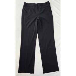 Liz Claiborne Dress Pants Women 10 Black‎ Audra Straight Leg Trousers Excellent